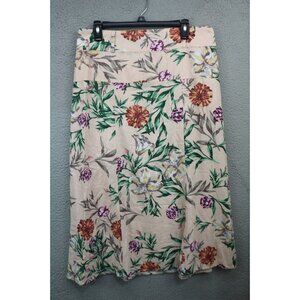 Athena Marie Linen Blend Floral Maxi Skirt-Medium-Cottagecore-New w/Tags